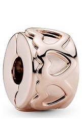 ravishing rose gold hearts Pandora baby charm
